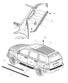 2008 Chrysler Aspen Door Moldings Diagram - 55078067AB