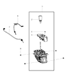 Dodge Nitro Automatic Transmission Shift Levers Diagram - 52125434AE