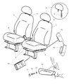 2005 Chrysler PT Cruiser Seat Cover Diagram - 1BL161DVAA