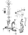 Jeep Grand Cherokee Control Arm Diagram - 68046196AE