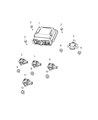 Chrysler 300 Air Bag Control Module Diagram - 68297878AA