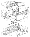 Jeep Liberty Tailgate Handle Diagram - 5102500AB