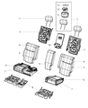 Dodge Journey Seat Cushion Diagram - 68100253AA
