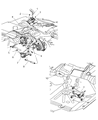 Jeep Wrangler Automatic Transmission Shift Levers Diagram - 52104080AH
