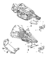 2005 Dodge Ram 1500 Transmission Mount Diagram - 52020853AB