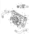Dodge Viper Thermostat Diagram - 5037344AA