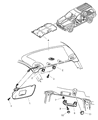 2001 Dodge Durango Sun Visor Diagram - 5GW41TL2AE