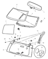 Jeep Grand Cherokee Windshield Diagram - 5080595AE