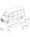 2009 Dodge Sprinter 3500 Door Moldings Diagram - 1HB76P01AA