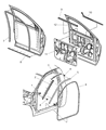 Dodge Ram 3500 Weather Strip Diagram - 55276943AB