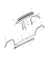 Jeep Door Moldings Diagram - 5UP27RXFAA