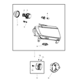 2011 Dodge Durango Headlight Diagram - 5182395AA