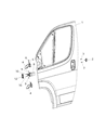 Ram Door Hinge Diagram - 68135088AA