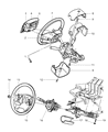 1999 Jeep Grand Cherokee Steering Column Cover Diagram - 5GE39VK9AA