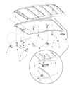 2000 Dodge Caravan Sun Visor Diagram - RF39TL2AB