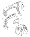 Ram Dakota Fender Diagram - 55112181AA