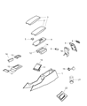Dodge Magnum Center Console Base Diagram - 1BX61XDVAA