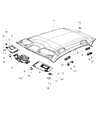 Chrysler Sun Visor Diagram - 1RW77DX9AE