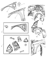 Chrysler Fender Diagram - 5065285AC