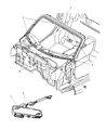 Chrysler Prowler Windshield Diagram - 5014167AA
