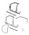 2008 Jeep Grand Cherokee Door Seal Diagram - 55394040AG