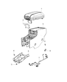 2022 Dodge Durango Armrest Diagram - 1YU74JRRAC
