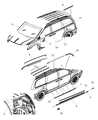 Ram C/V Weather Strip Diagram - 5020840AD