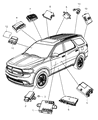 Dodge Durango Air Bag Control Module Diagram - 68025610AH