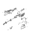 2008 Jeep Liberty Steering Column Cover Diagram - 1HF74XDHAA
