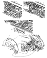 2008 Chrysler Sebring Wheelhouse Diagram - 4389851AE
