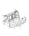 Jeep Front Cross-Member Diagram - 55360190AE