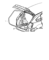 Dodge Caliber Weather Strip Diagram - 68070487AA