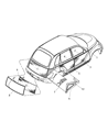 2004 Chrysler PT Cruiser Door Moldings Diagram - WT49AAAAC