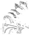 Jeep Liberty Fender Diagram - 55399011AB