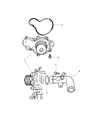 2003 Chrysler PT Cruiser Water Pump Diagram - 4667660AB