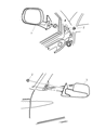 2002 Dodge Ram 2500 Car Mirror Diagram - 55156335AB