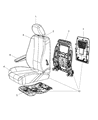 2009 Dodge Grand Caravan Seat Cushion Diagram - 1JA451D5AA