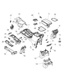 Jeep Center Console Base Diagram - 6KJ18TX7AD