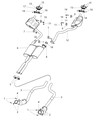 Chrysler Tail Pipe Diagram - 68127954AB