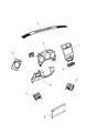 Dodge Caliber Steering Column Cover Diagram - 1AV641DVAB