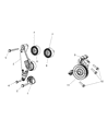 Jeep Wrangler A/C Idler Pulley Diagram - 4627041AA