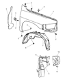 2005 Dodge Ram 3500 Fender Diagram - 55276209AD