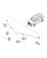 Jeep Renegade Parking Assist Distance Sensor Diagram - 68266937AA