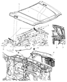 2010 Dodge Nitro Hood Latch Diagram - 4589484AB