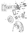 Chrysler PT Cruiser Steering Knuckle Diagram - 4656366AD