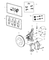 2012 Chrysler 200 Brake Pad Diagram - 68185434AA