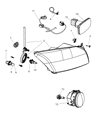 2011 Dodge Caliber Headlight Diagram - 5303738AJ