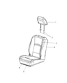 2012 Ram 1500 Seat Cover Diagram - 1XT35DK2AA