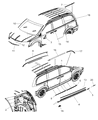 2010 Dodge Grand Caravan Door Seal Diagram - 5020840AB
