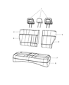 2014 Jeep Compass Seat Cover Diagram - 5VH03JTLAA